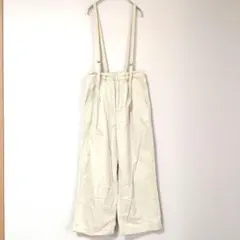 niko and… サスペンダー付きリラックスパンツワイドパンツ 白ゆるパン