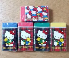 当時物　サンリオ　ハローキティ　消しゴム　レトロ　レア　5個セット　1989年