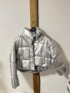 【値下げできます】シルバー クロップドダウンジャケット
