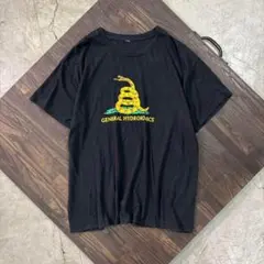 7TSM1 蛇プリント　半袖　ビッグTシャツ　インポート　黒　古着used
