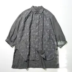 MINÄ PERHENEN LAUNDRY グレー刺繍ワンピース - メルカリ
