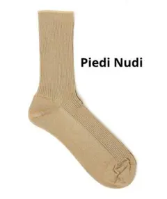Piedi Nudi ピエディヌーディ グリッター リブ ミディ ソックス 靴下