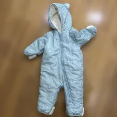 水色フード付きアウター