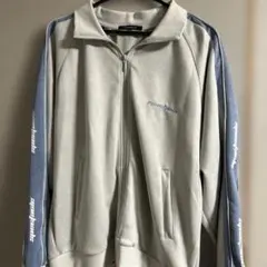 SUGGESTION ジップアップジャケット M グレー/ブルー