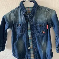 ミキハウス DOUBLE.b デニムシャツ 90センチ