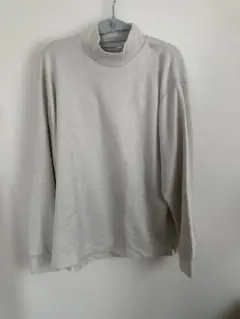 UNIQLO ソフトニットフリースモックネックT　OFF WHITE XL