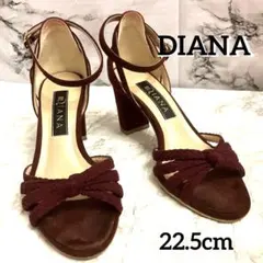 ⭐️ ダイアナ DIANA （ワインスエード）ストラップサンダル⭐︎太ヒール