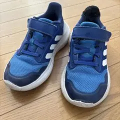 adidas キッズスニーカー ブルー 19.5cm