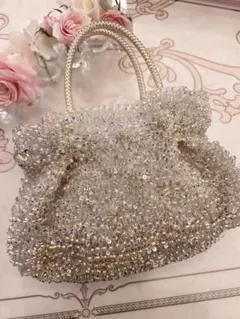 ✨美品✨ アンテプリマ ワイヤーバッグ フラワー ビジュー シャンパン