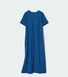 エアリズムコットンブラワンピース　BLUE
