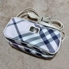バーバリーブルーレーベル　ロゴプレート　チェック　ショルダーバッグ