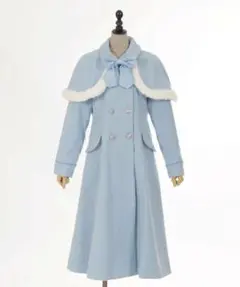 axesfemme ファーデザインケープ付コート