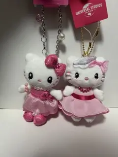 USJ 限定　キティーちゃん　マスコットキーチェーン ストラップ　セット
