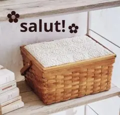 【希少レア】ꕥ新品未使用ꕥsalut!サリュ 水杉ソーイングバスケットL