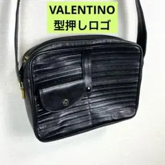 VALENTINO ロゴ型押し レザーショルダーバッグ ゴールド金具　平成ギャルのサムネイル