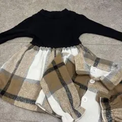 チェック柄 ワンピース 90cm セットアップ　ジャケット　キッズ服　ベビー服