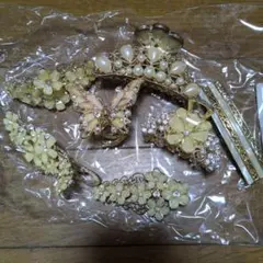 花と蝶のデザイン ヘアアクセサリーセット