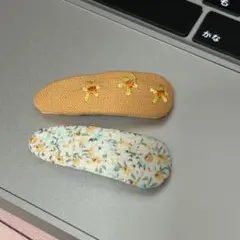 【新品未使用】ヘアピンセット　花模様　刺繍　ハンドメイド