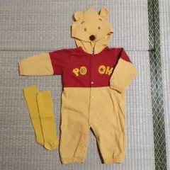 くまのプーさん 着ぐるみ ロンパース カバーオール 靴下つき 90