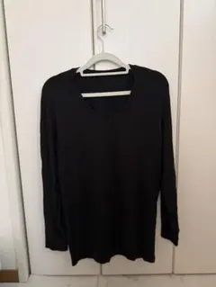 HEATTECH EXTRA WARM ブラック長袖カットソー