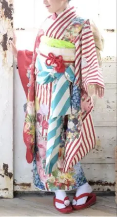 ふりふ 浴衣 ヴィンテージカー 車柄 浴衣単品 身丈163 - メルカリ
