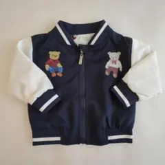 【新品】クマ柄 ジャケット ネイビー 80センチ