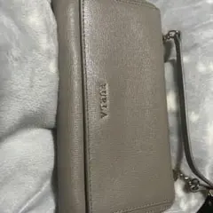 FURLA グレー お財布ショルダーバッグ