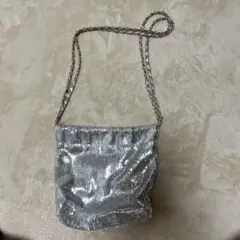 シルバー スパンコール ショルダーバッグ