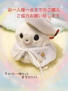 不定期便⭐︎冬のベレー帽セット 星空ホワイト
