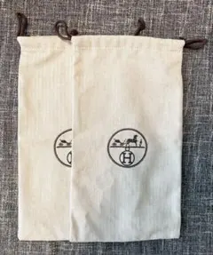 HERMES シューズ 巾着袋 保存袋 2枚セット