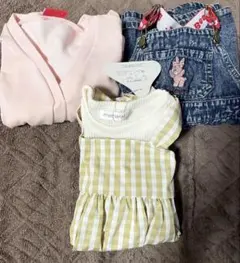 タグ付きあり◎女の子 95cm 3点セット ジャンスカ ワンピ カーディガン