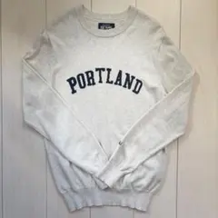 美品！BEAMS ニット セーター 薄手 ロゴ ワンポイント M 秋冬