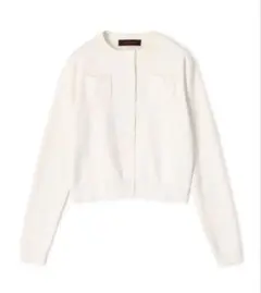 CABaNコットンカシミヤクルーネックカーディガン