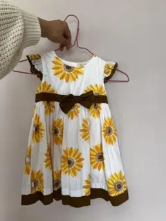 LAURA ASHLEY ひまわり柄ワンピース 3T