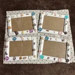 貝殻装飾のフォトフレーム4個セット