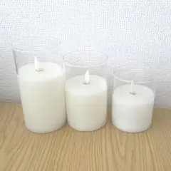 LEDキャンドルセット リモコン付き 3個