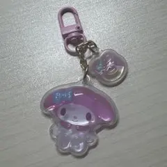 サンリオ ボンボンドロップシール風 お揃いニコにこキーホルダー　マイメロディ