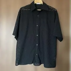 MONO-MART レースシャツ ブラック Mサイズのサムネイル