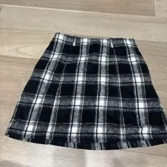 ヘザー　チェック柄ミニタイトスカート