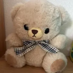 ▨ 白いテディベア♡ 青いりぼん⭐️·° くまのぬいぐるみ♬°·*▫新品購入品★ 白いテディベア くまのぬいぐるみ 青いりぼん リボン ホワイトベア