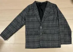 男の子フォーマルスーツ キッズ ジャケットパンツチェック子供服 160
