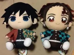 【2個セット】鬼滅の刃　ぬいぷりけ　おすわりBIG1 竈門炭治郎 冨岡義勇