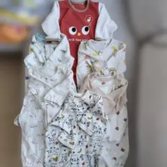 ベビーツーウェイドレスオールセット　ロンパースカバーオール50~60、60~70
