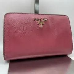 ✨人気✨PRADA ２つ折り財布 サフィアーノ メタルロゴ ピンクのサムネイル