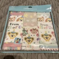 ディズニー　40周年　ダッフィー　ミニタオル3枚セット　アニバーサリー　限定