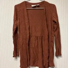 カーディガン 長袖カーディガン ブラウン おしゃれ服 ヴィンテージ古着のサムネイル