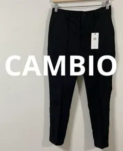 カンビオ　CAMBIO　バックポケットボーダーストレッチスリムパンツ　M　新品のサムネイル