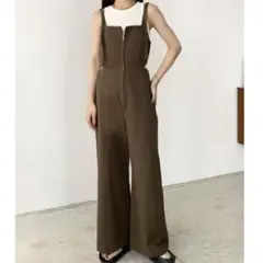 callautia ウエストスリットサロペットパンツ　ブラウンのサムネイル