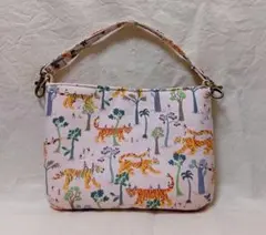 ハンドメイド＊ハンドルつきポーチ リバティ　タイガース・ツアリング