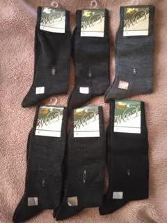 メンズ 靴下 ソックス 6点セット 紳士 毛混 未使用タグ付 24～26㎝